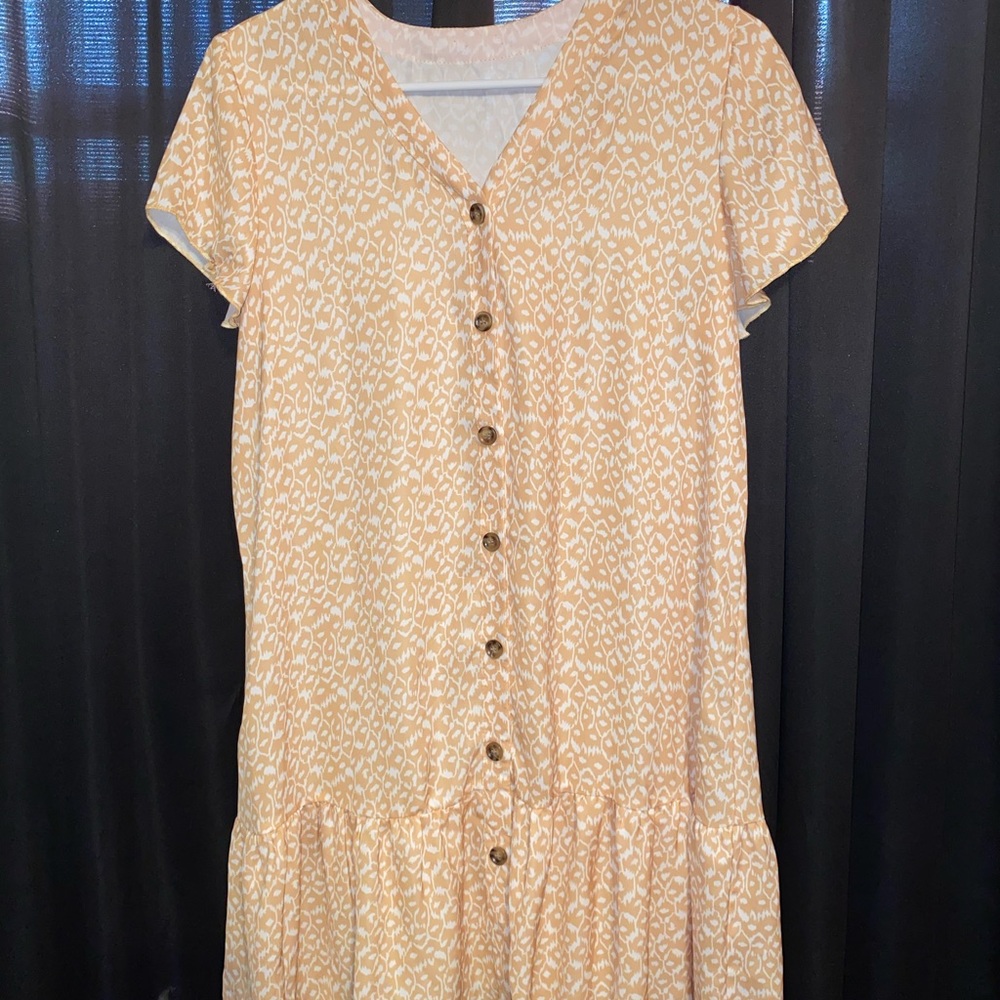 Yellow Button Down Dress